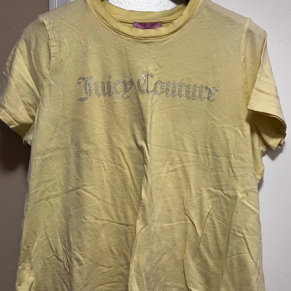 Juicy Couture Tops - *SET* Juicy Couture Light Yellow Tee WITH SHORTS
